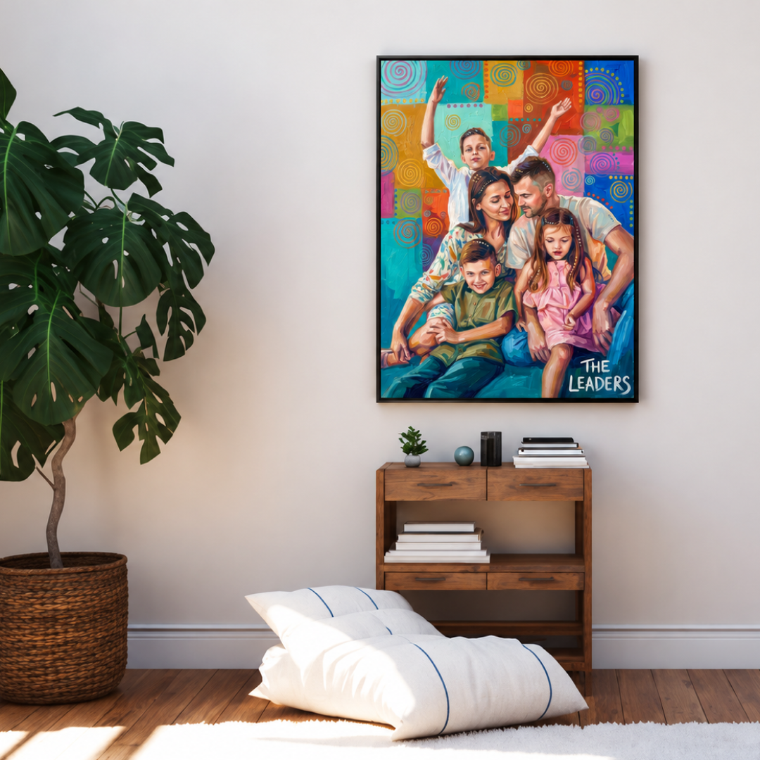 Colourful Family Canvas
