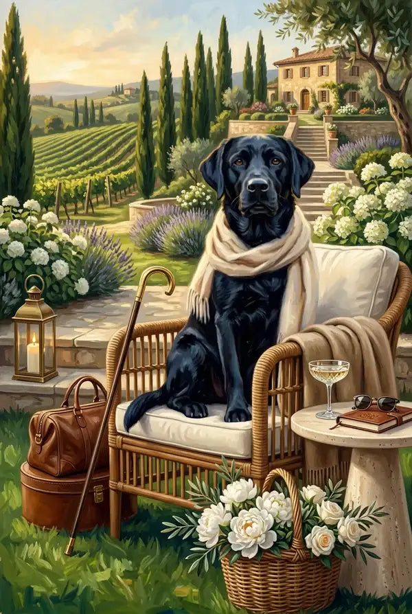 Tuscan Villa Pet Portrait