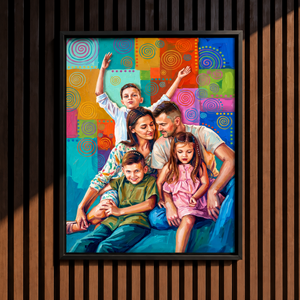 Colourful Family Canvas