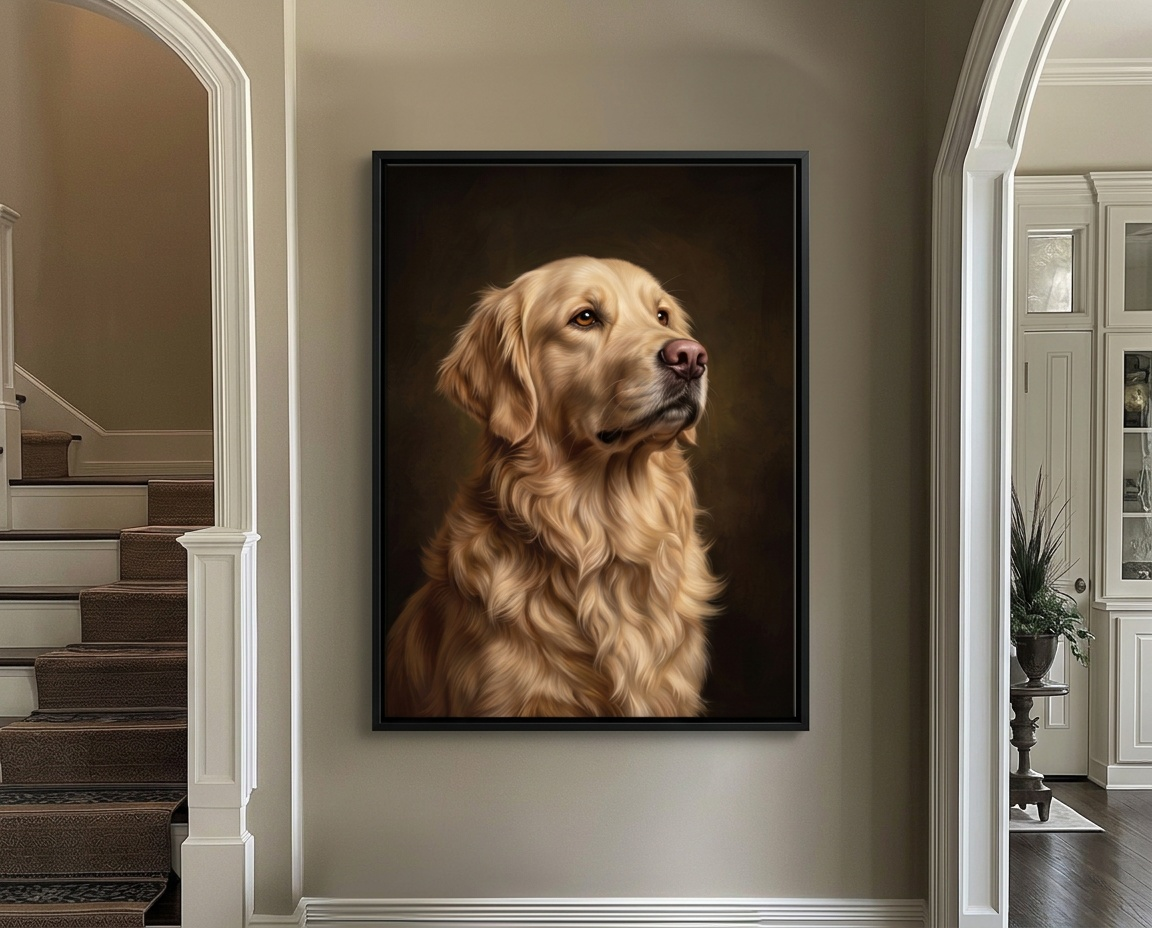 Custom wall art displayed in a home