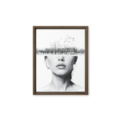 framed canvas  in  brown 11x14 front 698341dd29559
